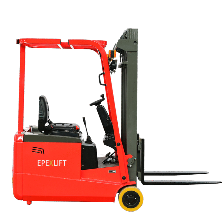 three wheels forklifts fit a limited space