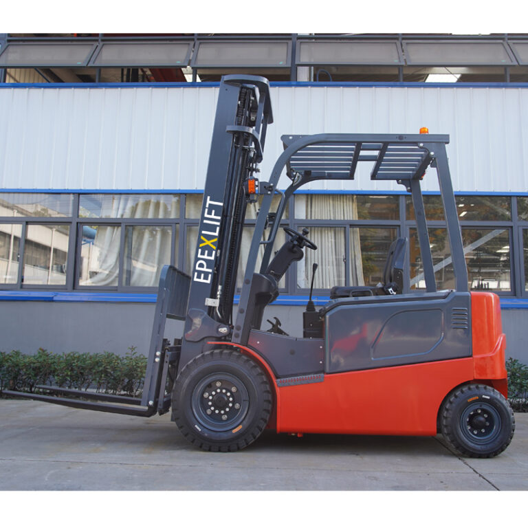 Epexlift Four Wheels Electric forklift Truck with battery power supply.