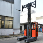Epexlift E-MQ multi-directional forklift truck offer long metal profiles handling and stacking solutions narrow warehouse aisle